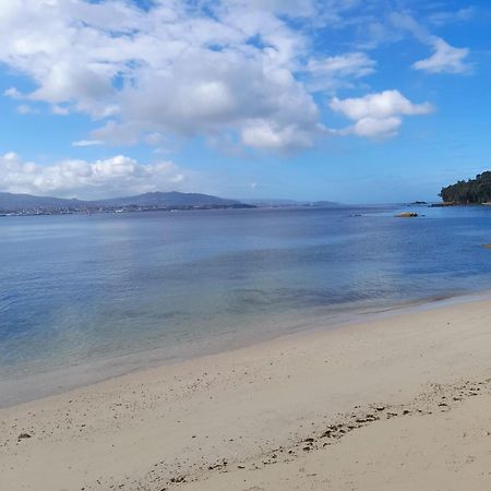 Mirador Do Mar, Encima De La Playa Lägenhet Moaña Exteriör bild